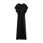 Totême Slouch Waist Wool Dress Black - Dresses - Scandinavian Minimalist Luxury at Luxury Shoes 