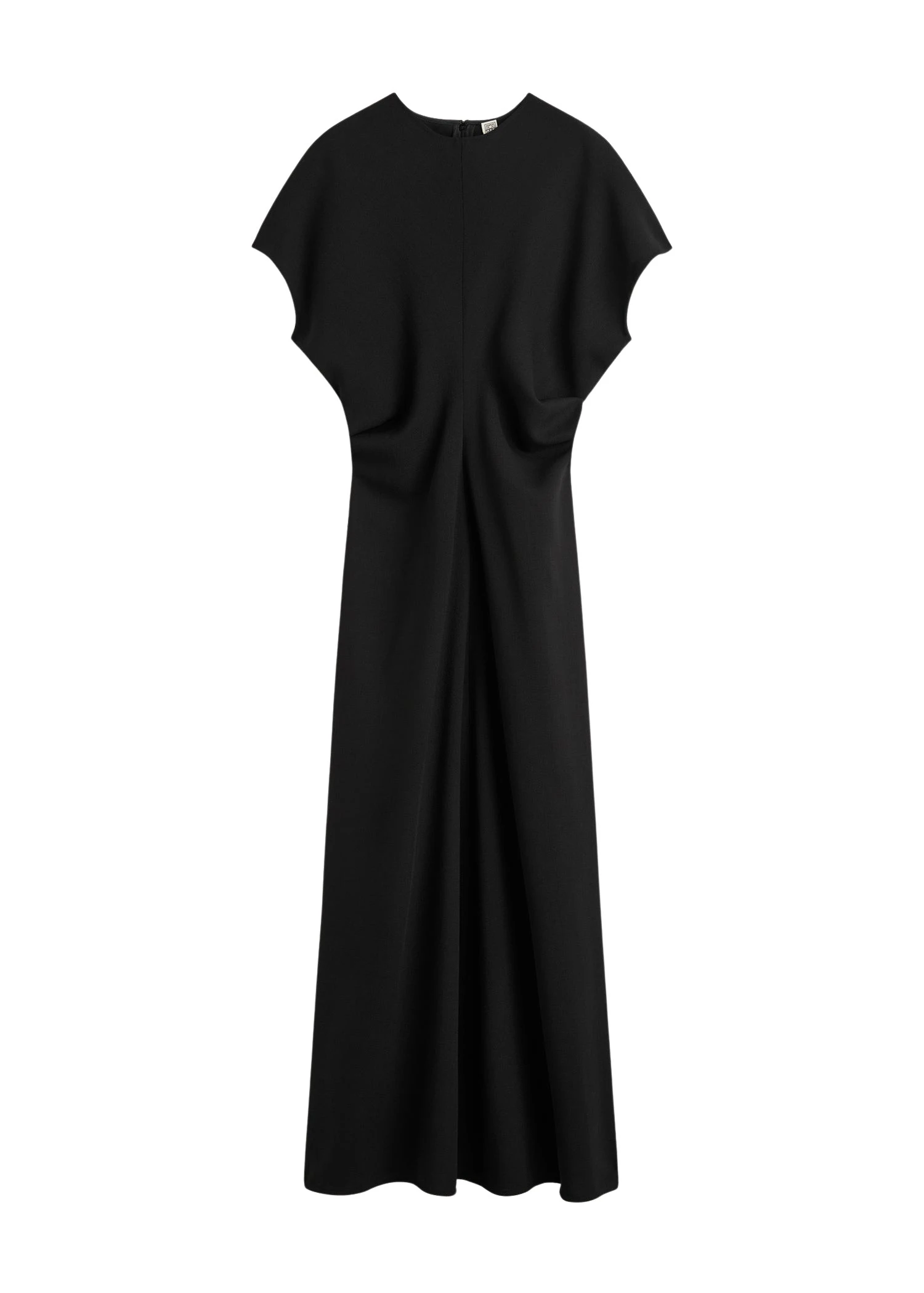 Toteme-Slouch-Waist-Wool-Dress-Black45566_nobg Totême Slouch Waist Wool Dress Black - Dresses - Scandinavian Minimalist Luxury at Luxury Shoes