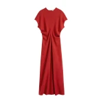 Totême Slouch Waist Wool Dress Poppy - Dresses - Scandinavian Minimalist Luxury at Luxury Shoes 