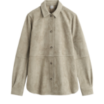 Totême Soft Suede Shirt Desert - Tops - Scandinavian Minimalist Luxury at Luxury Shoes 