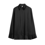 Toteme-Soft-Tuxedo-Shirt-Black54175_nobg Totême Soft Tuxedo Shirt Black - Tops - Scandinavian Minimalist Luxury at Luxury Shoes