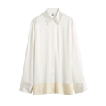 Totême Soft Tuxedo Shirt White - Tops - Scandinavian Minimalist Luxury at Luxury Shoes 