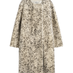 Totême Stracciatella Shearling Coat Black/White - Coats - Scandinavian Minimalist Luxury at Luxury Shoes 