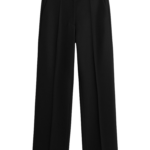 Totême Straight Suit Trousers Black - Pants - Scandinavian Minimalist Luxury at Luxury Shoes 
