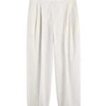 Totême Stripe Balloon Trousers White/Cobalt - Pants - Scandinavian Minimalist Luxury at Luxury Shoes 