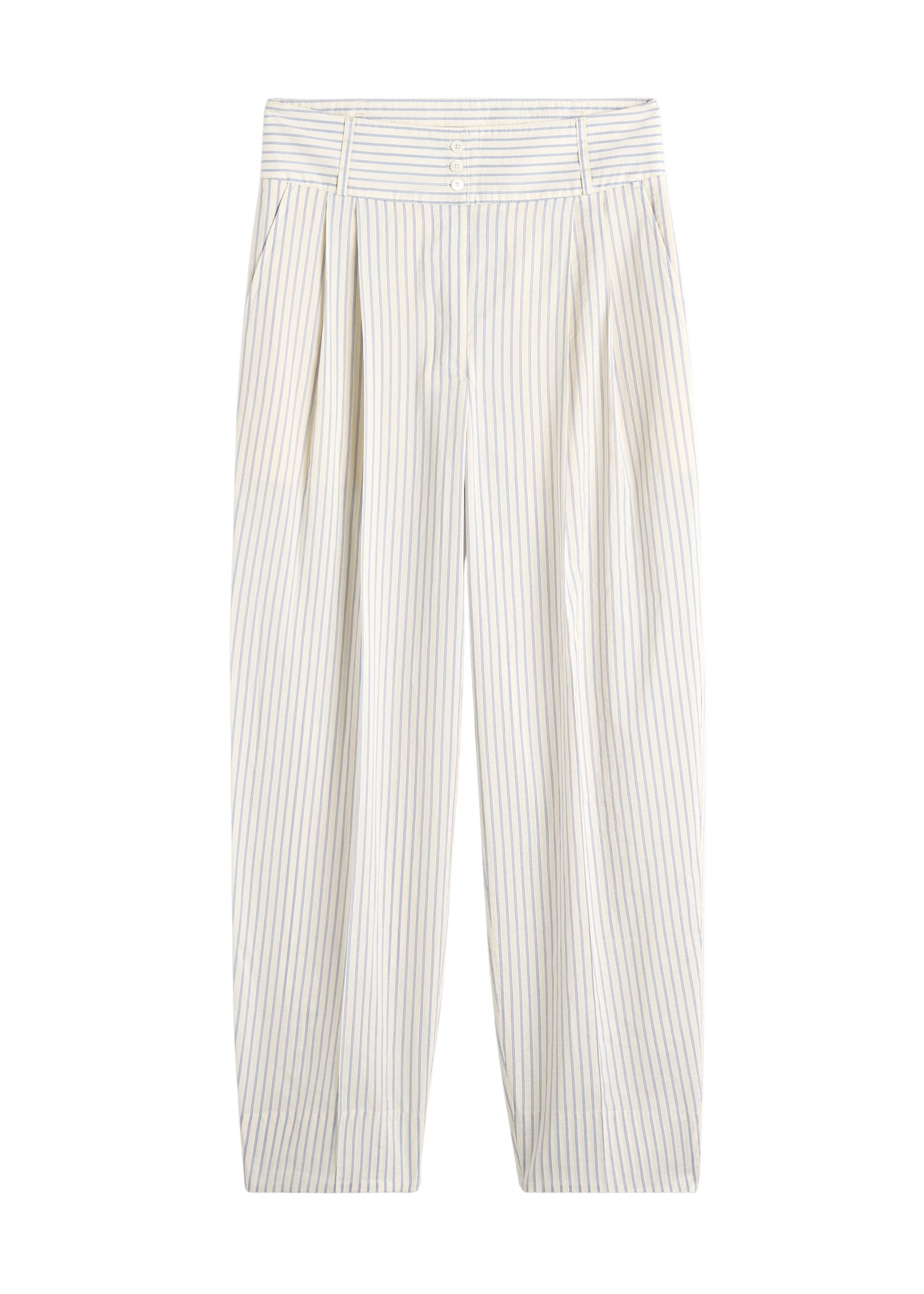 Toteme-Stripe-Balloon-Trousers-WhiteCobalt40819_nobg Totême Stripe Balloon Trousers White/Cobalt - Pants - Scandinavian Minimalist Luxury at Luxury Shoes
