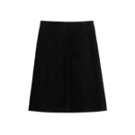 Totême Suede Skirt Black - Skirts - Scandinavian Minimalist Luxury at Luxury Shoes 