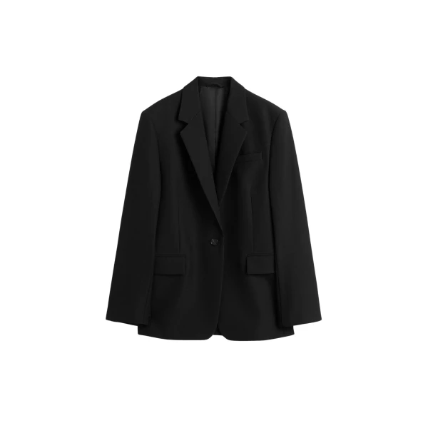 Totême Tailored Blazer Black - Jackets - Scandinavian Minimalist Luxury at Luxury Shoes 