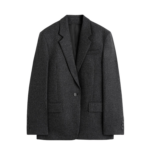 Totême Tailored Blazer Charcoal - Jackets - Scandinavian Minimalist Luxury at Luxury Shoes 
