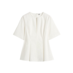 Totême Tailored Cotton Top White - Tops - Scandinavian Minimalist Luxury at Luxury Shoes 