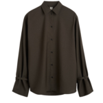 Totême Tie-Cuff Shirt Pepper - Tops - Scandinavian Minimalist Luxury at Luxury Shoes 