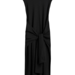 Totême Tie-Waist Jersey Dress Black - Dresses - Scandinavian Minimalist Luxury at Luxury Shoes 