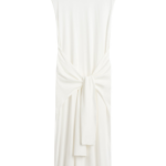 Totême Tie-Waist Jersey Dress Off-White - Dresses - Scandinavian Minimalist Luxury at Luxury Shoes 