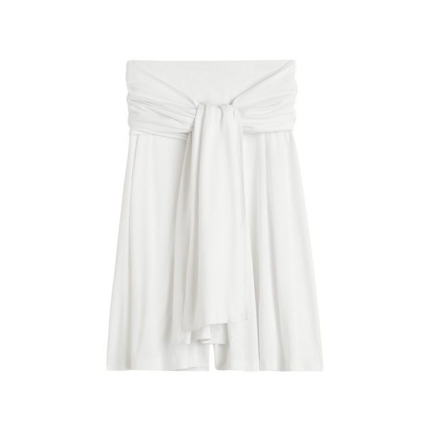 Toteme Tie-Waist Jersey Shorts White