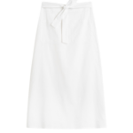 Toteme-Tie-Waist-Skirt-White38291_nobg Totême Tie-Waist Skirt White - Skirts - Scandinavian Minimalist Luxury at Luxury Shoes