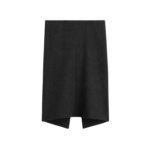 Totême Twill Suit Skirt Charcoal - Skirts - Scandinavian Minimalist Luxury at Luxury Shoes 