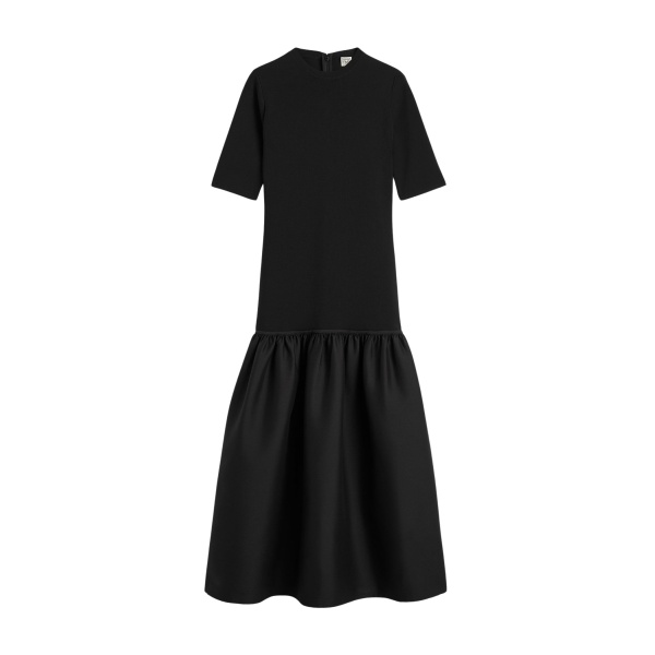 Totême Twinflower Tee Dress Black - Dresses - Scandinavian Minimalist Luxury at Luxury Shoes 
