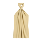 Totême Twisted Jersey Halter Top Chai - Tops - Scandinavian Minimalist Luxury at Luxury Shoes 