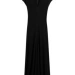 Totême V-Neck Jersey Dress Black - Dresses - Scandinavian Minimalist Luxury at Luxury Shoes 