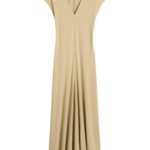 Totême V-Neck Jersey Dress Chai - Dresses - Scandinavian Minimalist Luxury at Luxury Shoes 