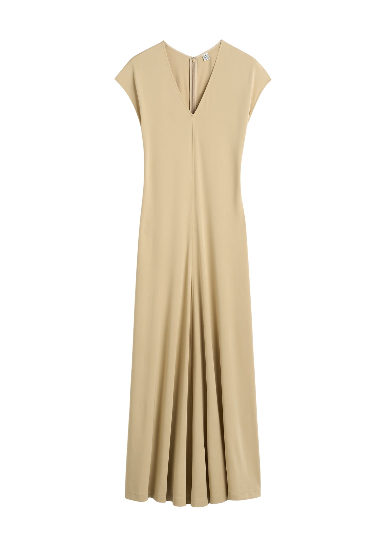 Toteme-V-Neck-Jersey-Dress-Chai67842_nobg Totême V-Neck Jersey Dress Chai - Dresses - Scandinavian Minimalist Luxury at Luxury Shoes