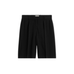 Toteme-Wide-Fluid-Shorts-Black32931_nobg Totême Wide Fluid Shorts Black - Shorts - Scandinavian Minimalist Luxury at Luxury Shoes