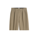 Totême Wide Fluid Shorts Taupe - Shorts - Scandinavian Minimalist Luxury at Luxury Shoes 