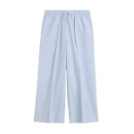 Totême Wide Summer Trousers Sky - Pants - Scandinavian Minimalist Luxury at Luxury Shoes 