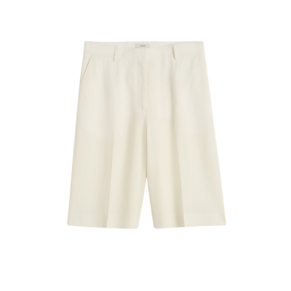 Toteme Wide Tailored Shorts Ecru