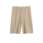 Totême Wide Tailored Shorts Overcast Beige - Shorts - Scandinavian Minimalist Luxury at Luxury Shoes 