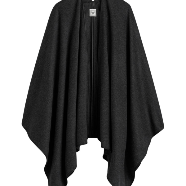 Toteme Winter Flannel Cape Charcoal