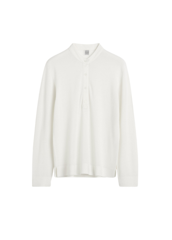 Totême Wool Silk Knit Off-White - Knitwear - Scandinavian Minimalist Luxury at Luxury Shoes 