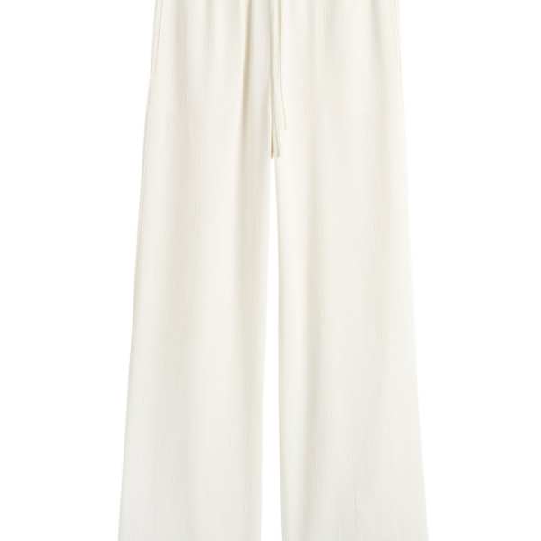 Toteme Woven Stripe Drawstring Trousers Meringue