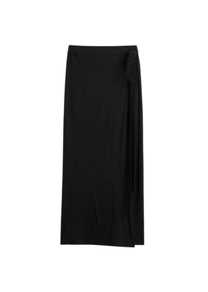 Totême Wrap Skirt Black - Skirts - Scandinavian Minimalist Luxury at Luxury Shoes 