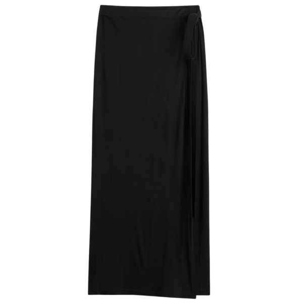 Totême Wrap Skirt Black - Skirts - Scandinavian Minimalist Luxury at Luxury Shoes 