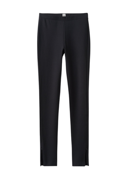 Totême Zip Leggings Black - Pants - Scandinavian Minimalist Luxury at Luxury Shoes 