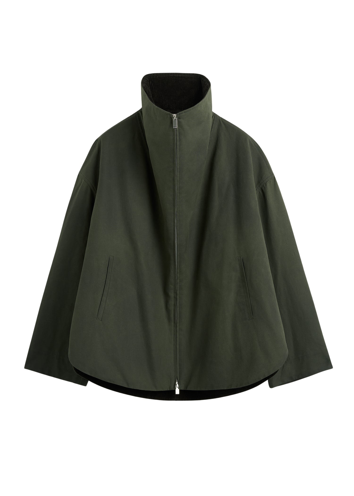 Toteme-Zipped-Country-Jacket-Forest70871_nobg Totême Zipped Country Jacket Forest - Jackets - Scandinavian Minimalist Luxury at Luxury Shoes