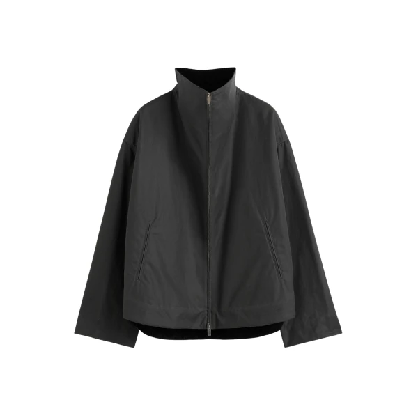 Totême Zipped Country Jacket Washed Black - Jackets - Scandinavian Minimalist Luxury at Luxury Shoes 