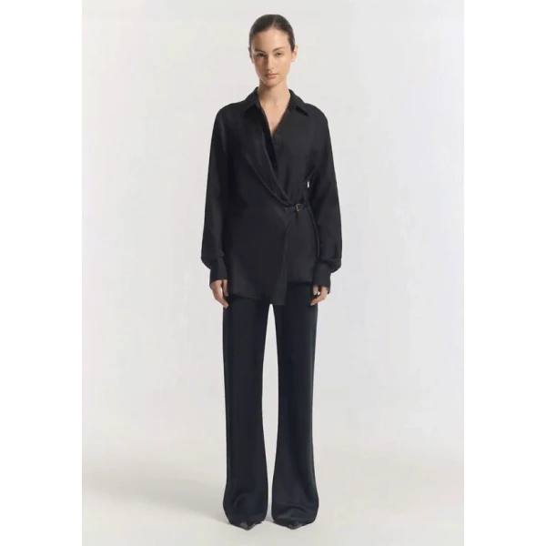 Viktoria & Woods Hercules Silk Wrap Shirt - Tops - Minimalist Australian Fashion at Luxury Shoes 