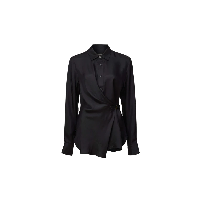 Viktoria & Woods Hercules Silk Wrap Shirt - Tops - Minimalist Australian Fashion at Luxury Shoes 