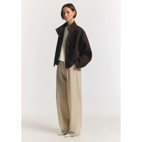 Viktoria & Woods Salvation Wool Bomber - Jackets - Minimalist Australian Fashion at Luxury Shoes 