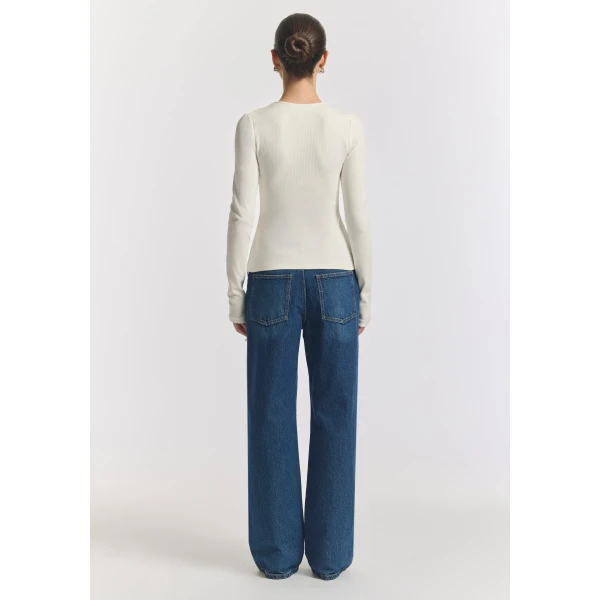 Viktoria & Woods Woods Rib Longsleeve Tee - Tops - Minimalist Australian Fashion at Luxury Shoes 
