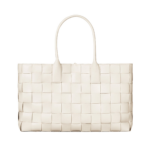 Bottega Veneta Maxi Intreccio Tote in White