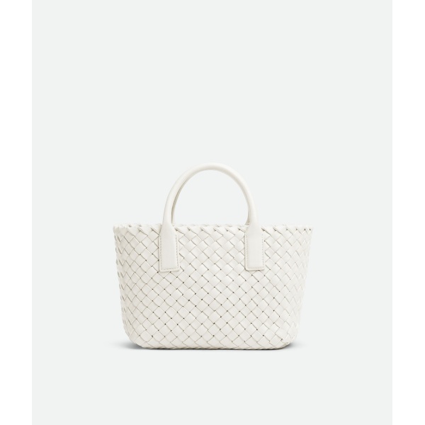 Khaite Mini Cabat in White - White Mini Bags - The Lotus Tote Bag - Shop at Luxury Shoes 