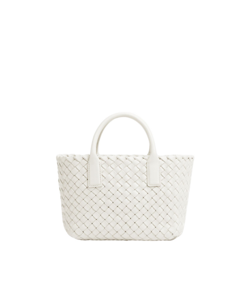 Khaite Mini Cabat in White - White Mini Bags - The Lotus Tote Bag - Shop at Luxury Shoes 