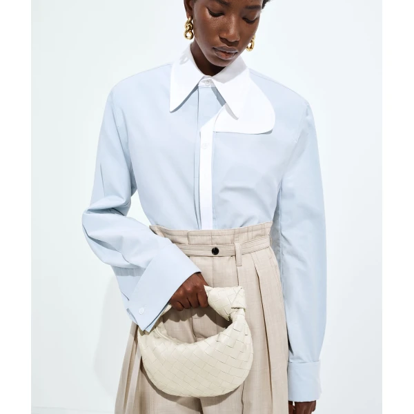 Khaite Mini Jodie in Chalk - White Mini Bags - The Lotus Tote Bag - Shop at Luxury Shoes 