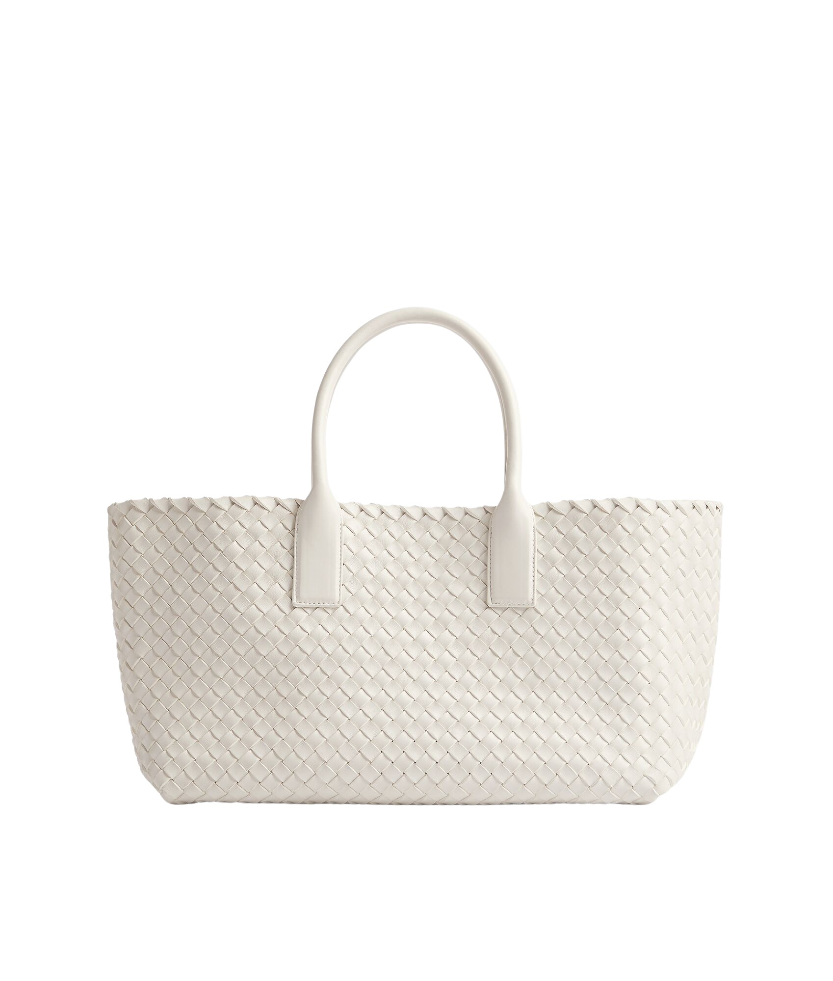 White-Small-Cabat-in-White-coveti59297_nobg Bottega Veneta Small Cabat in White