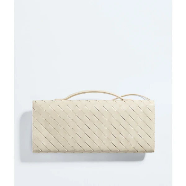 Khaite Women's Andiamo Clutch in Sea salt - White Clutch Bags - The Lotus Tote Bag - Shop at Luxury Shoes 