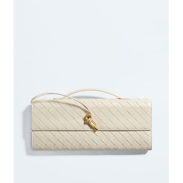 Khaite Women's Andiamo Clutch in Sea salt - White Clutch Bags - The Lotus Tote Bag - Shop at Luxury Shoes 