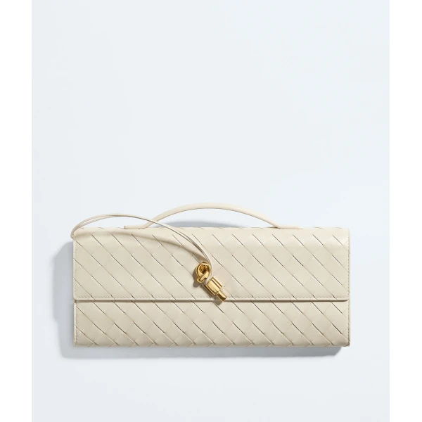 Khaite Women's Andiamo Clutch in Sea salt - White Clutch Bags - The Lotus Tote Bag - Shop at Luxury Shoes 